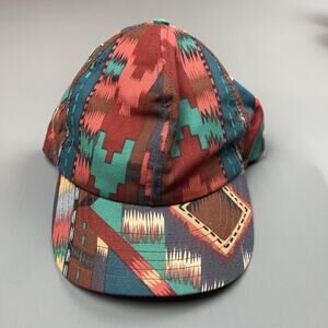 Rare Vintage P Brand South Western Navajo Pattern Snapback Hat USA Dad Cap 90s